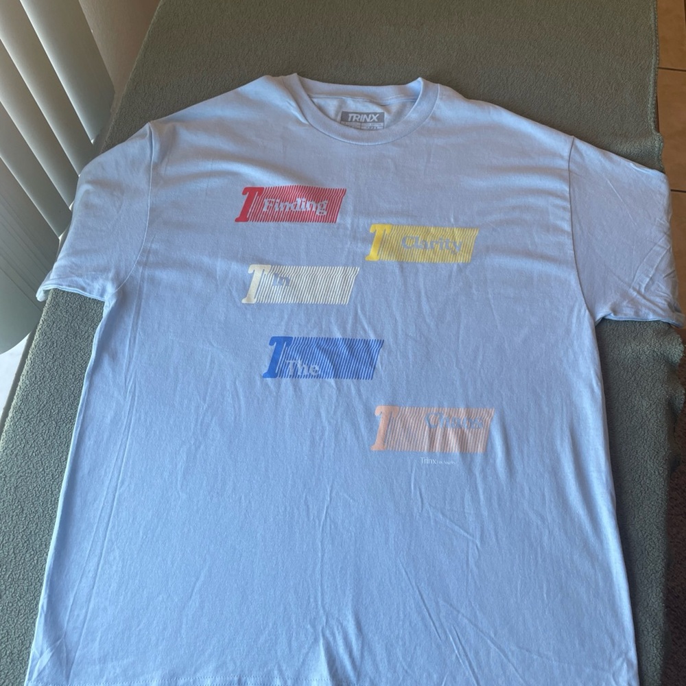 Trinx Finding clarity men’s XL tee made in USA 100% cotton